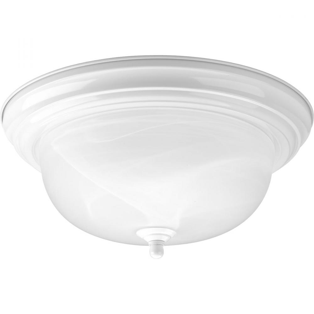 Two-Light Dome Glass 13-1/4" Close-to-Ceiling