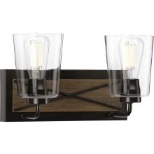 Progress P300230-020 - Briarwood Collection Two-Light Antique Bronze Clear Glass Coastal Bath Vanity Light