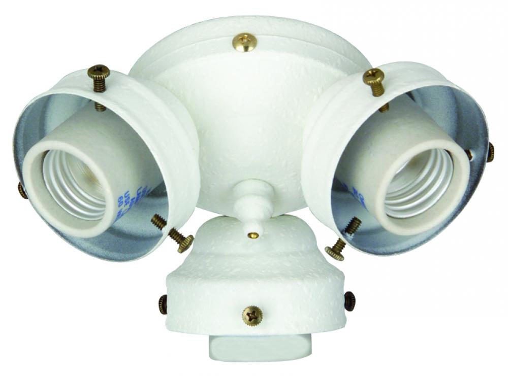 Universal 3 Light Fitter in White