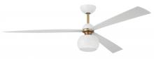 Craftmade OTT60WSB3 - 60" Otto in White/Satin Brass w/ White Blades