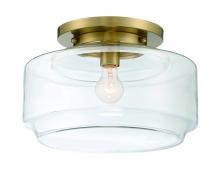 Craftmade X3114-SB - Peri 1 Light 14" Flushmount in Satin Brass