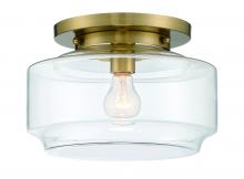 Craftmade X3112-SB - Peri 1 Light 12" Flushmount in Satin Brass