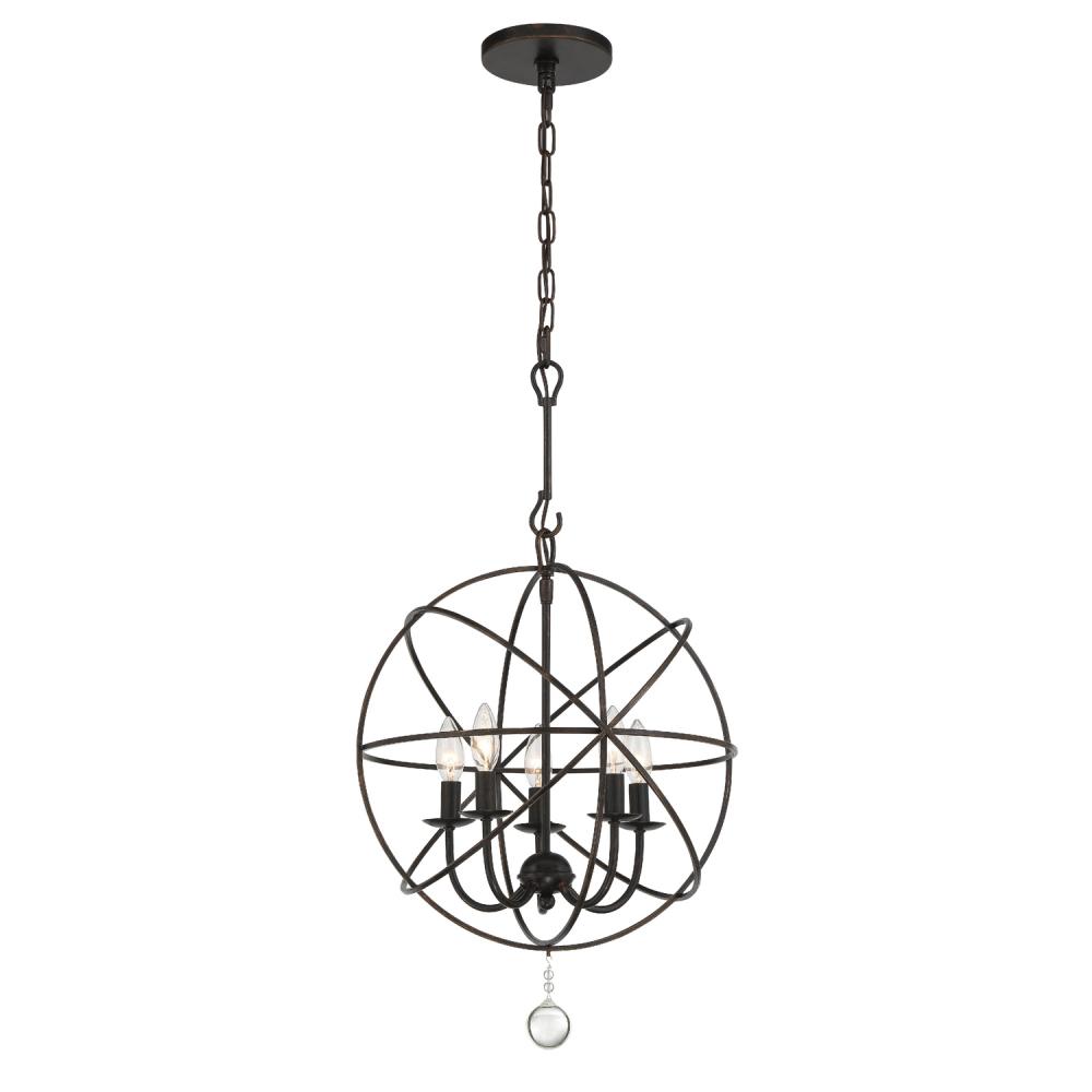 Solaris 5 Light English Bronze Mini Chandelier