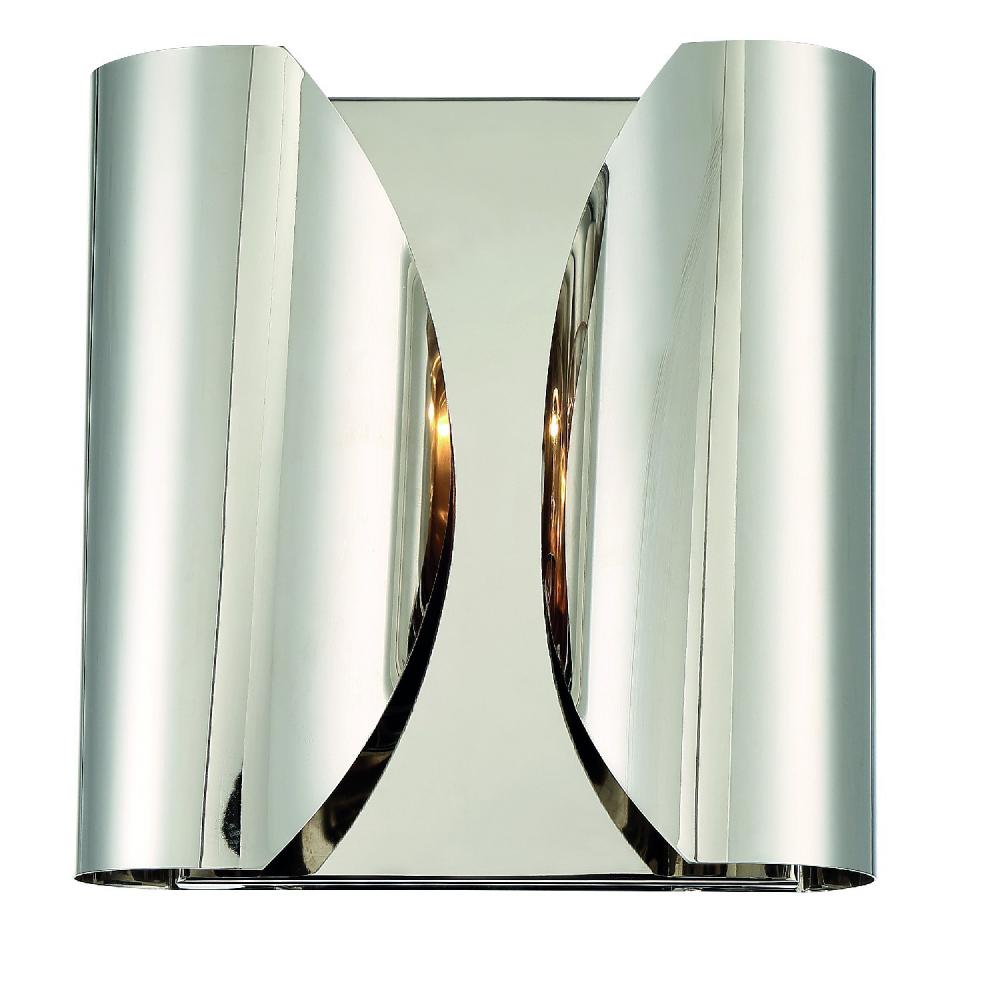 Monique 2 Light Polished Nickel Sconce