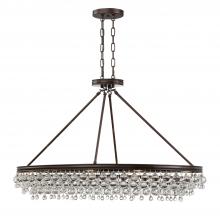 Crystorama 279-VZ - Calypso 8 Light Crystal Teardrop Vibrant Bronze Oval Chandelier