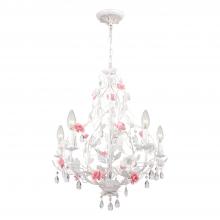 Crystorama 4856-WW - Lola 5 Light Wet White Chandelier