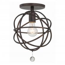 Crystorama 9220-EB_CEILING - Solaris 1 Light English Bronze Semi Flush Mount