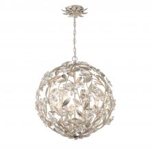 Crystorama MSL-316-SA - Marselle 6 Light Antique Silver Pendant