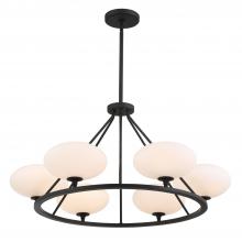 Crystorama PKR-B8506-BF - Parker 6 Light Black Forged Chandelier