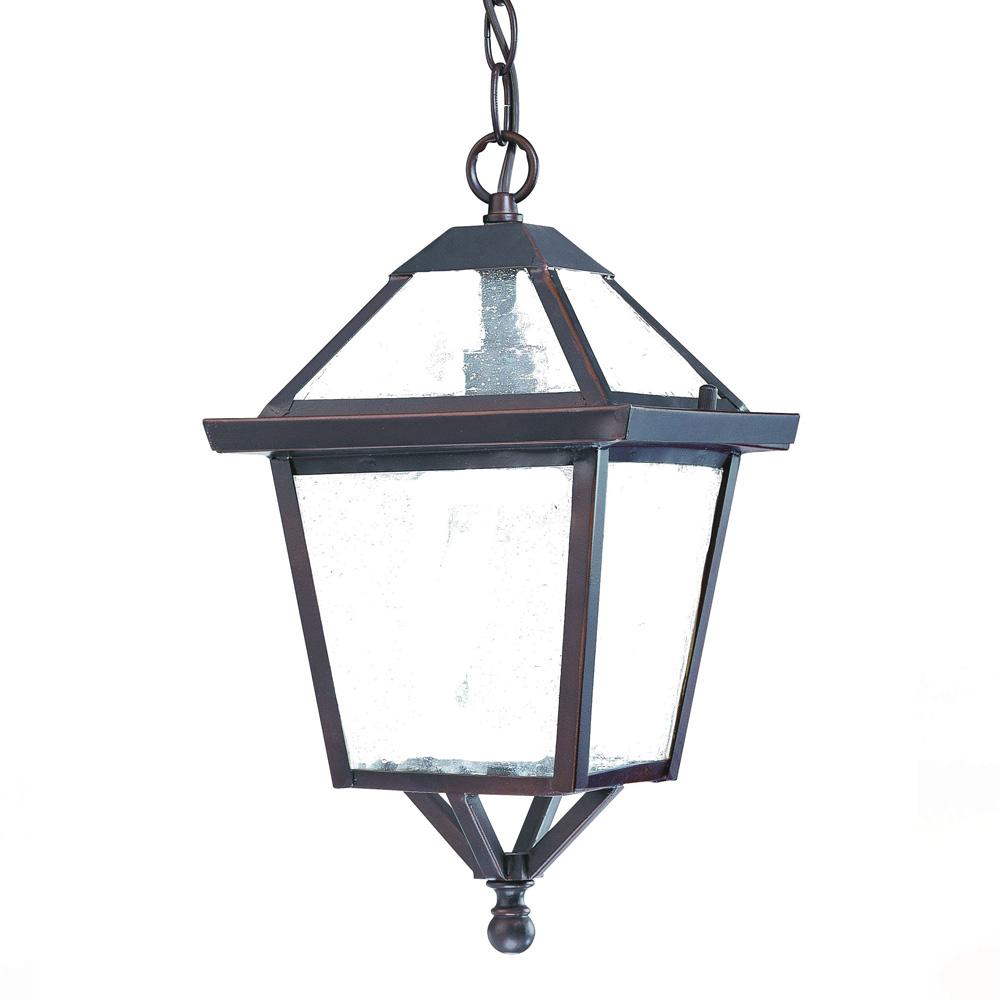 Bay Street Collection Hanging Lantern 1-Light Outdoor Architectural Bronze Light Fixture