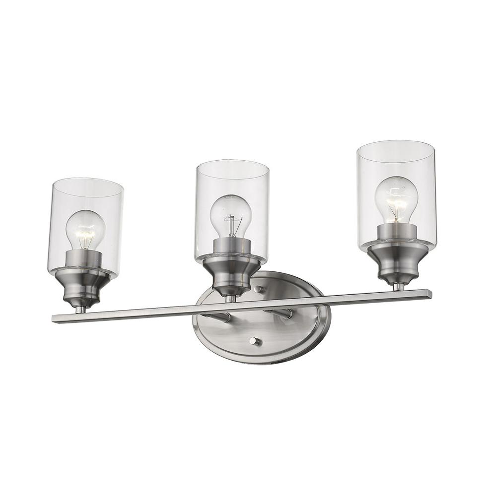 Gemma 3-Light Satin Nickel Vanity