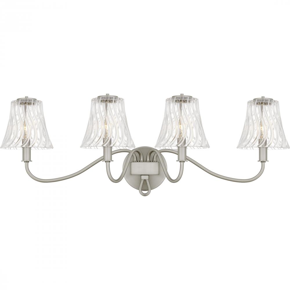 McKinney 4-Light Brushed Nickel Bath Light