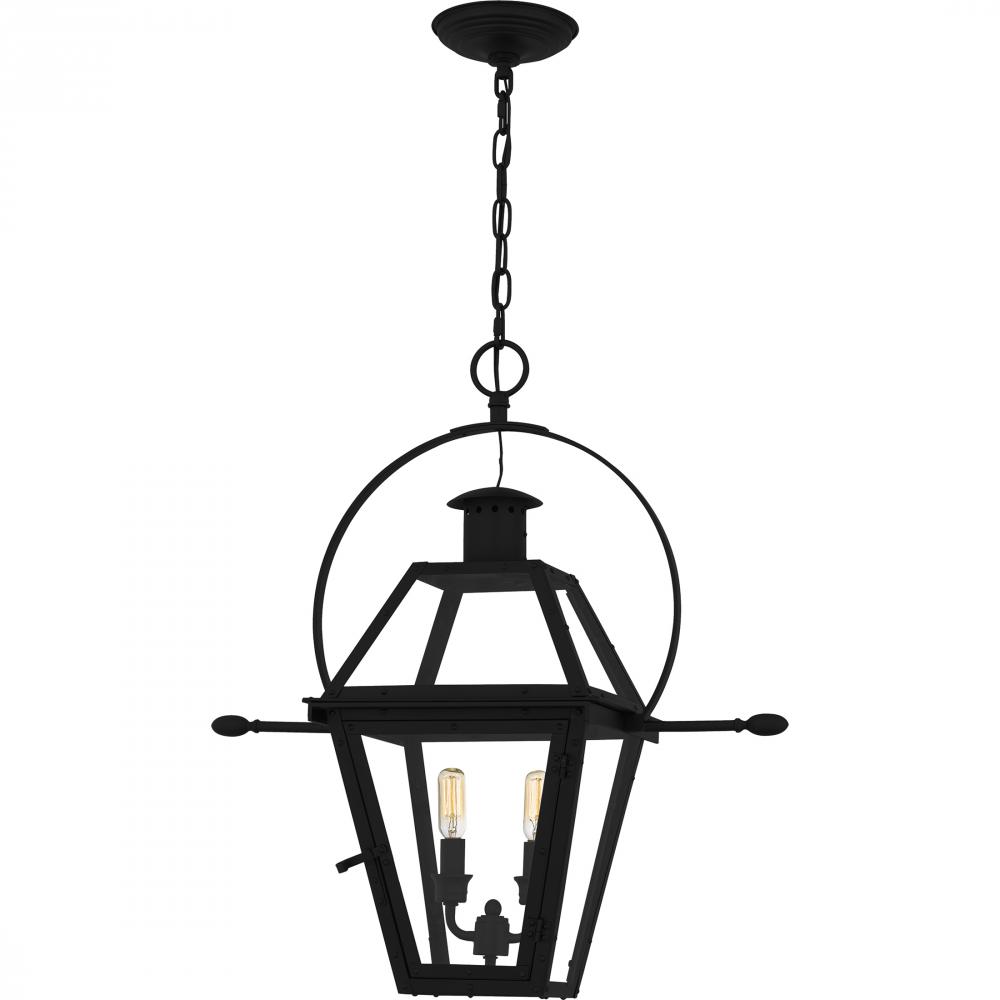 Rue De Royal 2-Light Earth Black Outdoor Hanging Lantern