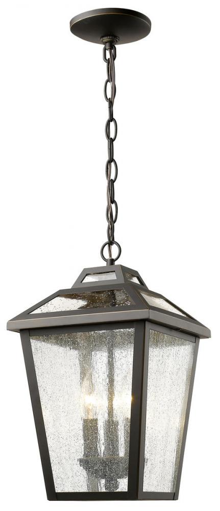 3 Light Outdoor Chain Mount Ceiling Fixture