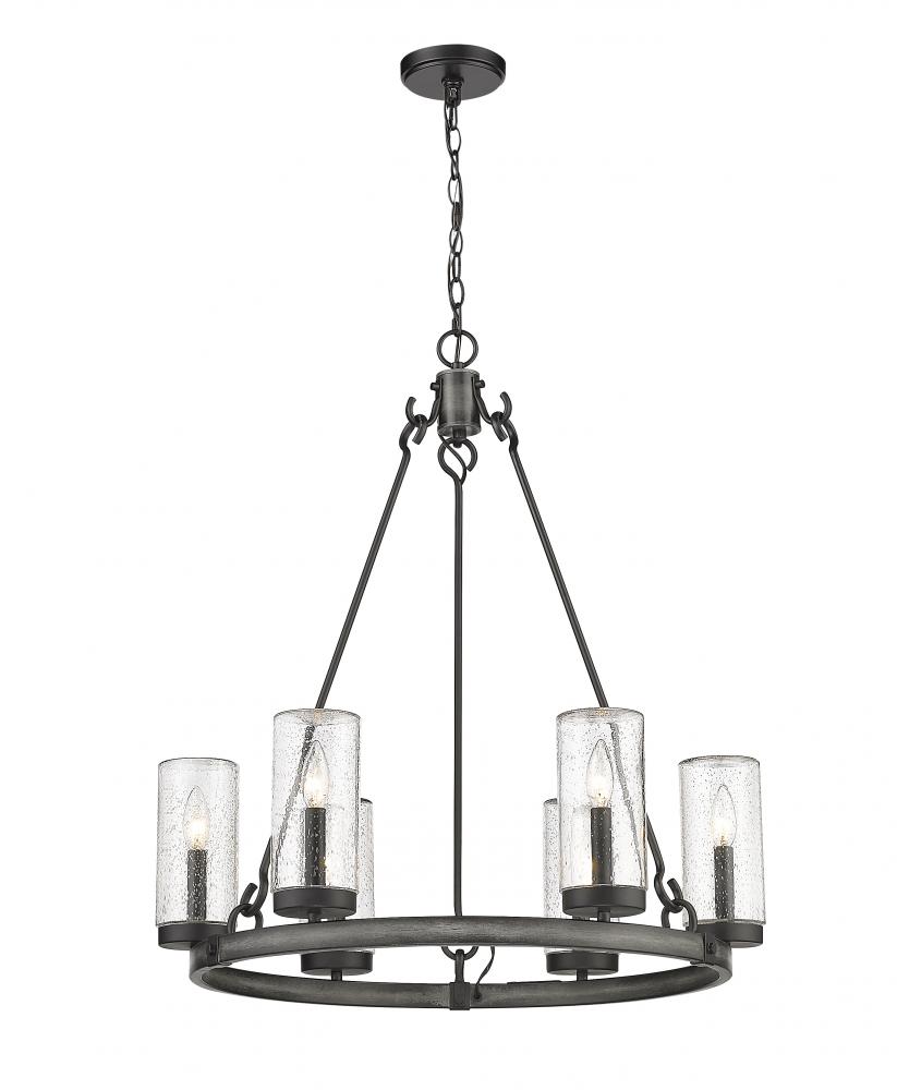 6 Light Outdoor Chandelier