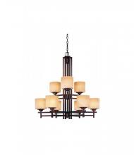 Dolan Designs 2812-133 - Roxbury 9Lt 2 Tier Chandelier English Bronze