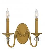 Hinkley Merchant 4952HB - Small Two Light Sconce