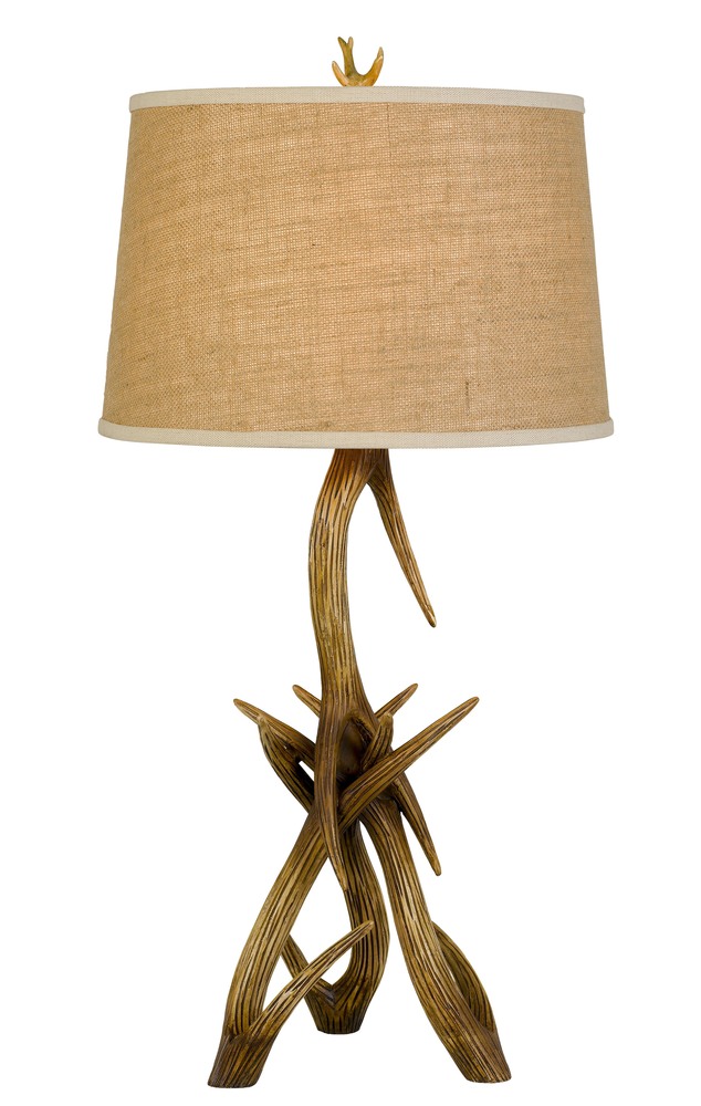 33.25" Height Resin Table Lamp in Antler Finish