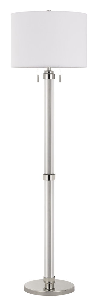 60" Height Metal Floor Lamp in Brushed Steel