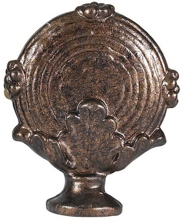 2.38" Metal Cast Finial in Rust Finish