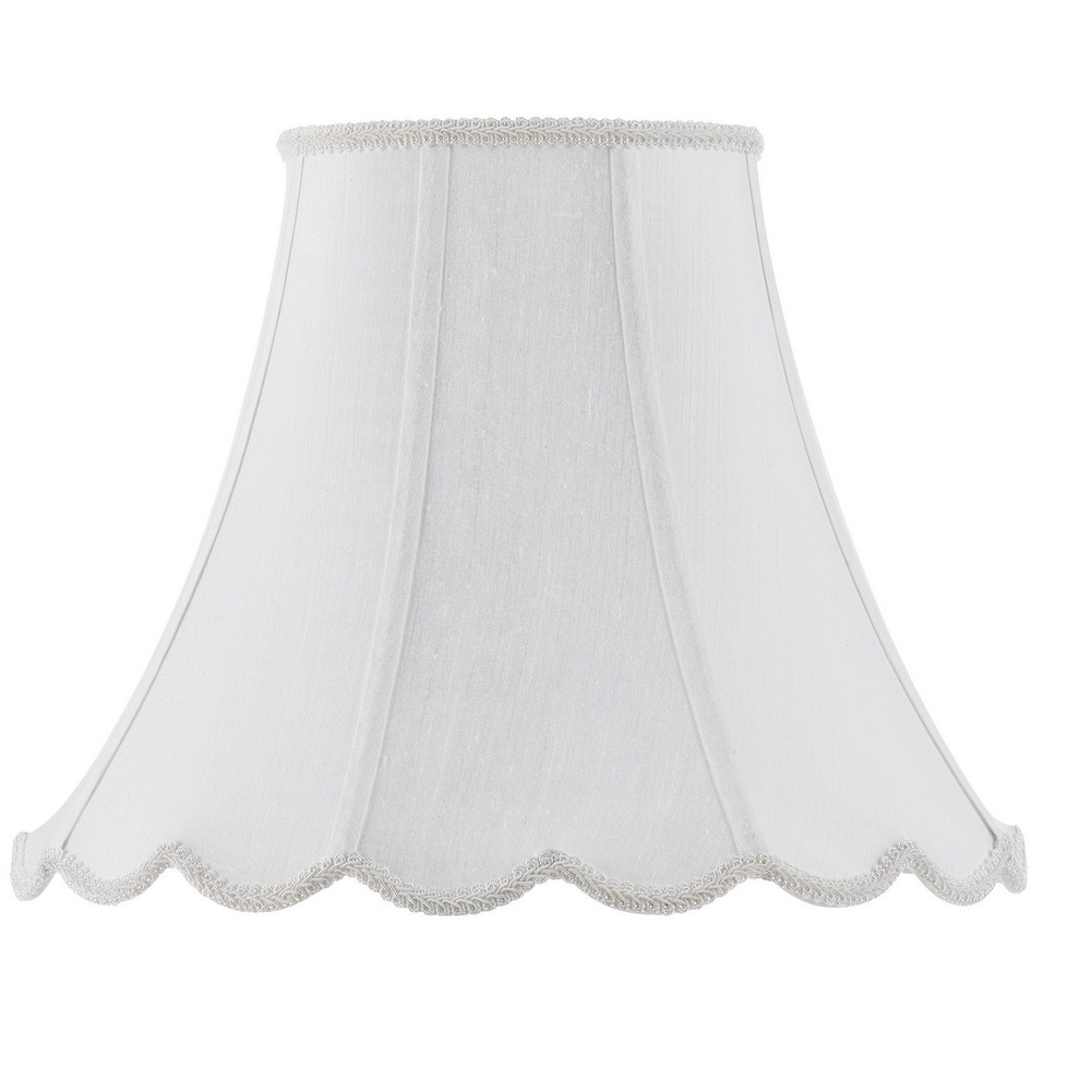 12.75" Tall White Fabric Shade