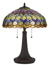 CAL Lighting BO-2901TB - 22.5" Height Tiffany Table Lamp in Dark Bronze Finish