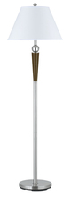 CAL Lighting LA-8005FL-1BS - 60" Tall Metal Floor Lamp in Brushed Steel/Espresso Finish