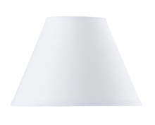 CAL Lighting SH-1174 - 8" Tall White Round Hardback Fabric Shade