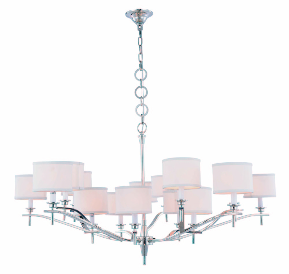 Segovia Collection Chandelier W52 H26 Lt:15 polished Nickel Finish