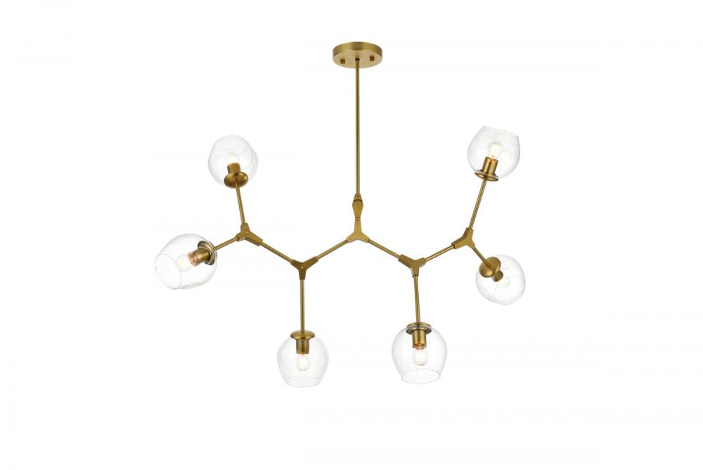 Cavoli 49 Inch Chandelier in Brass