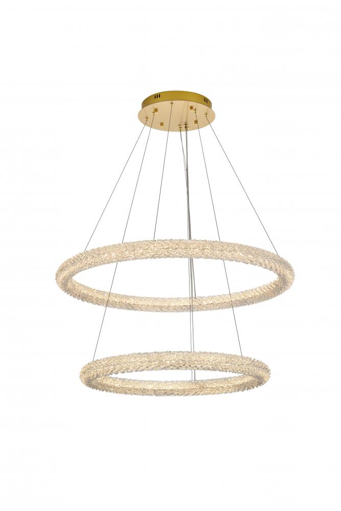 Bowen 35.5 inch LED chandelier in Satin Gold