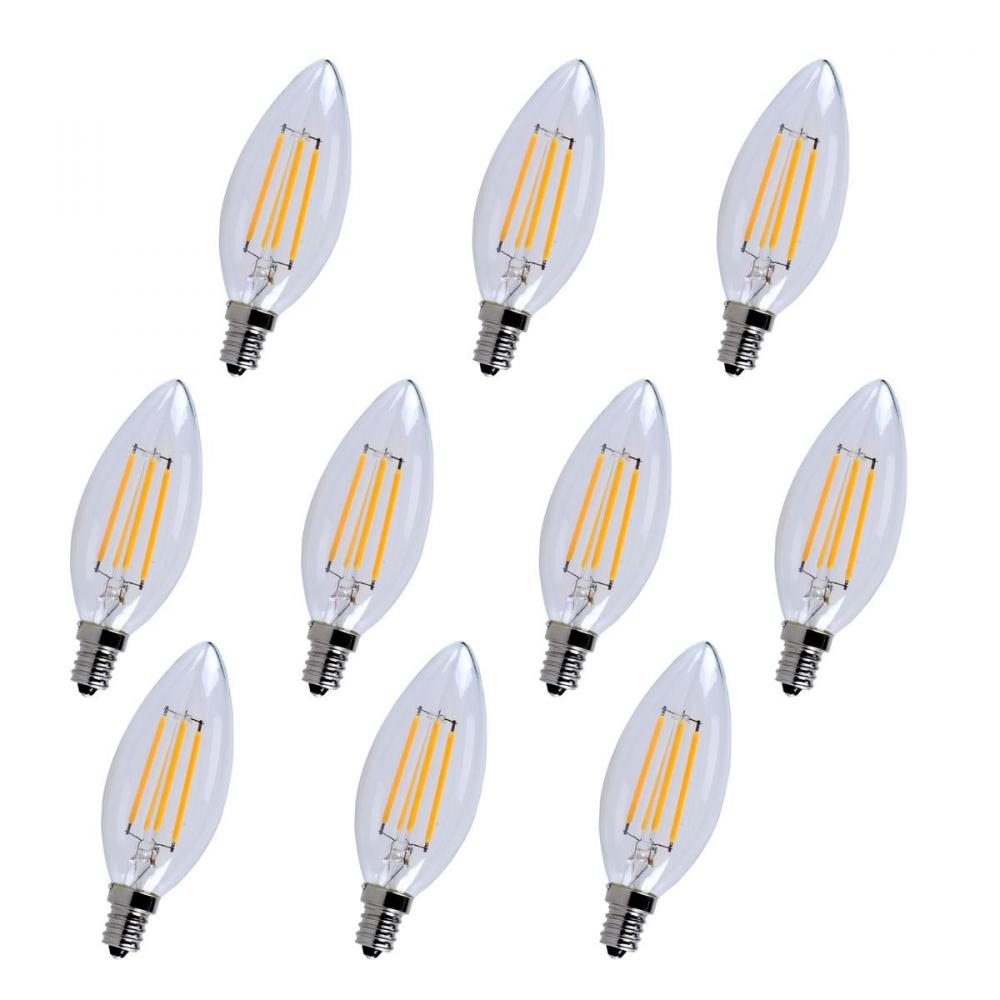 LED E12 Candelabra, 3000k, 300 Degree, CRI80, Es, Ul/CUL, 4W, 40w Equivalent, 15000hrs