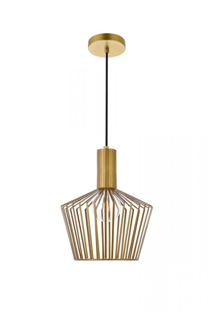 Ronnie 1 Light Brass Pendant