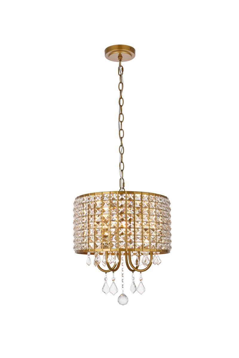 Elise 14 inch pendant in brass