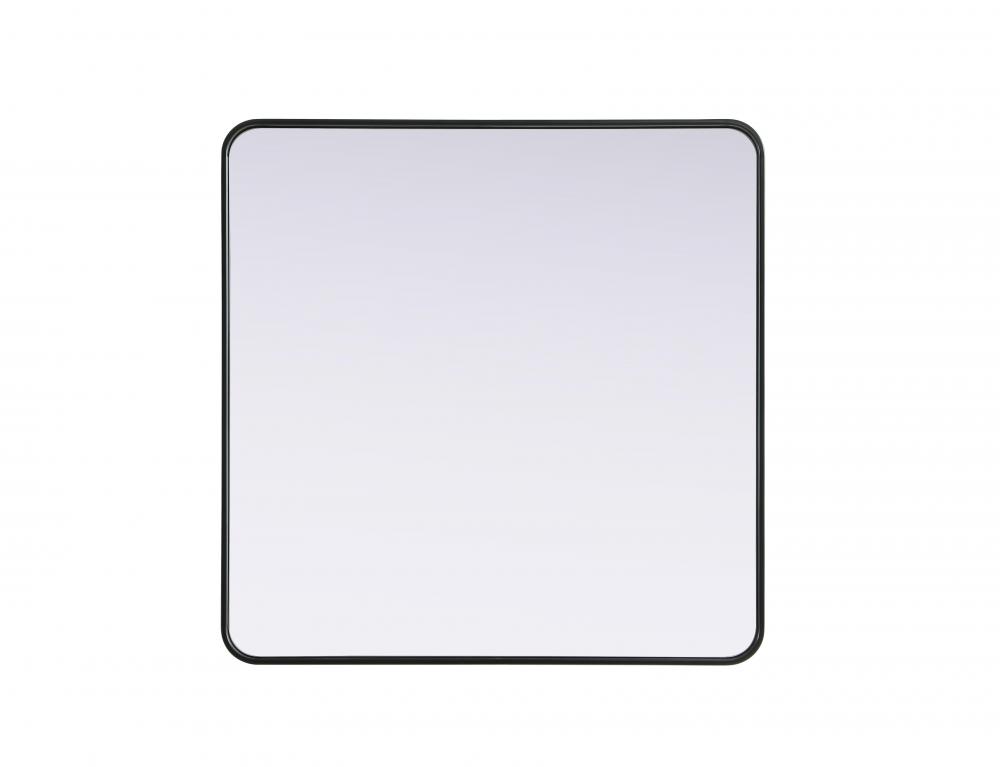 Contour Metal Rectangle Mirror 36x36 in Black