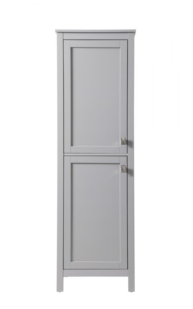 20 Inch Wide Bathroom Linen Storage Freestanding Cabinet In Grey