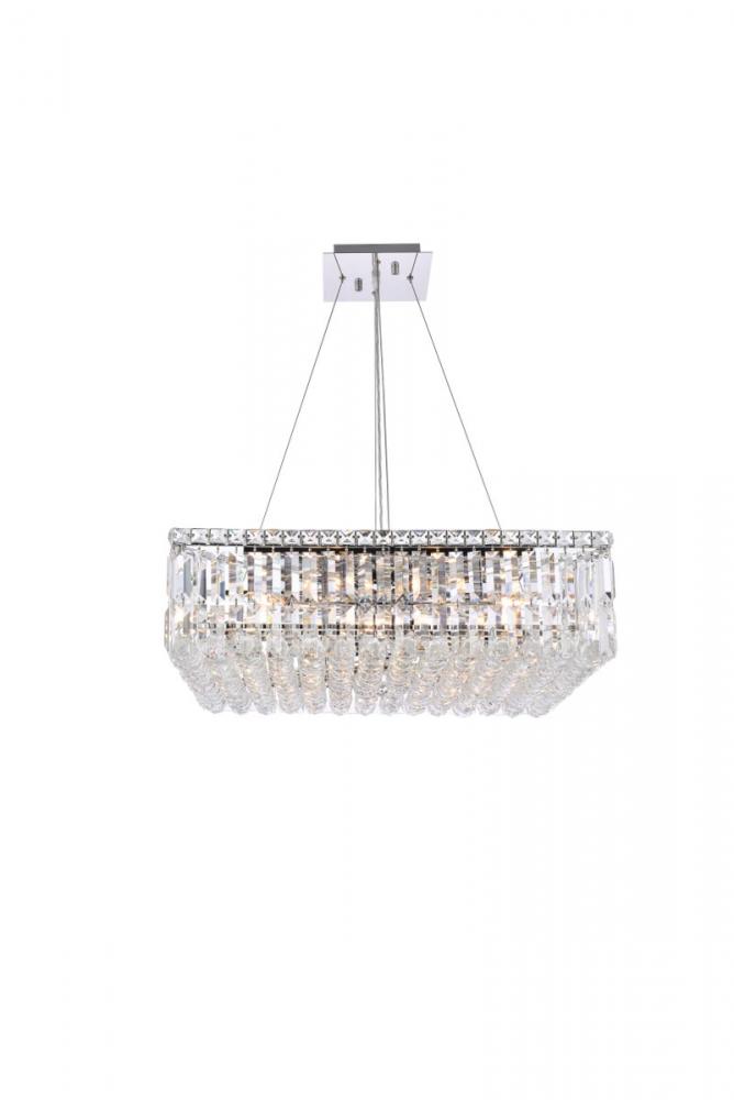 MaxIme 12 Light Chrome Chandelier Clear Royal Cut Crystal