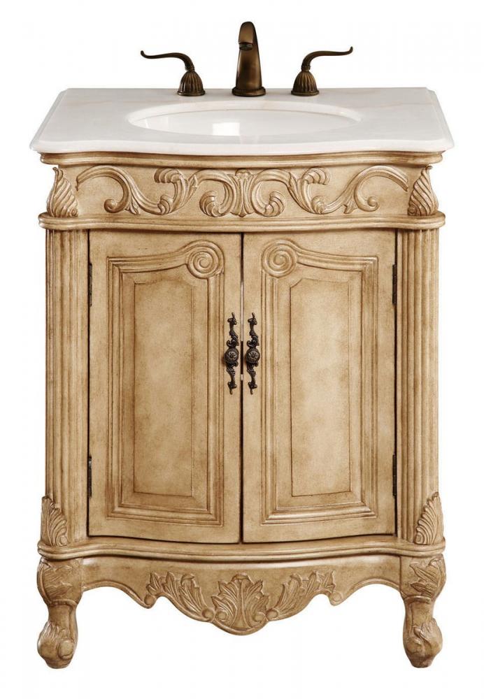 27 In. Single Bathroom Vanity Set In Antique Beige