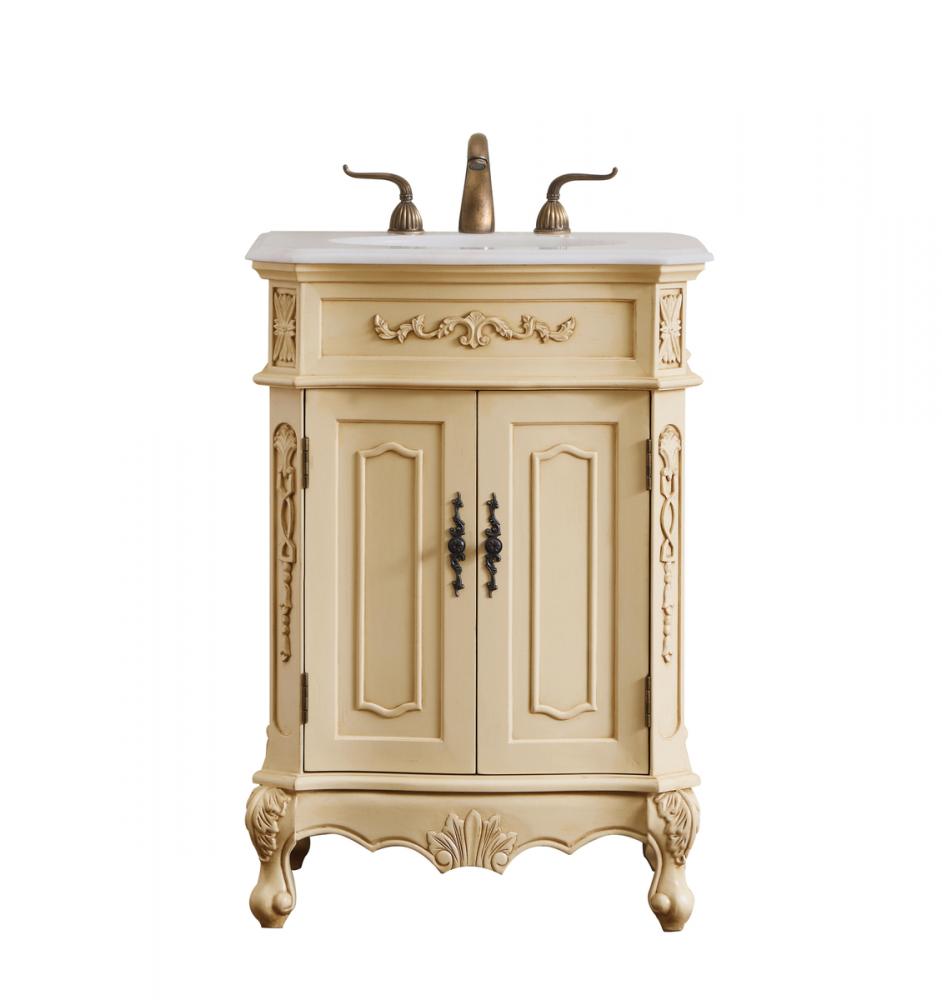 24 In. Single Bathroom Vanity Set in Light Antique Beige