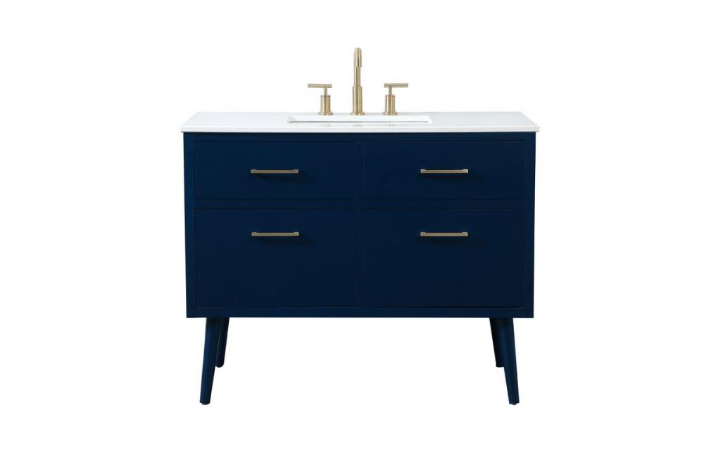 42 Inch Bathroom Vanity in Blue