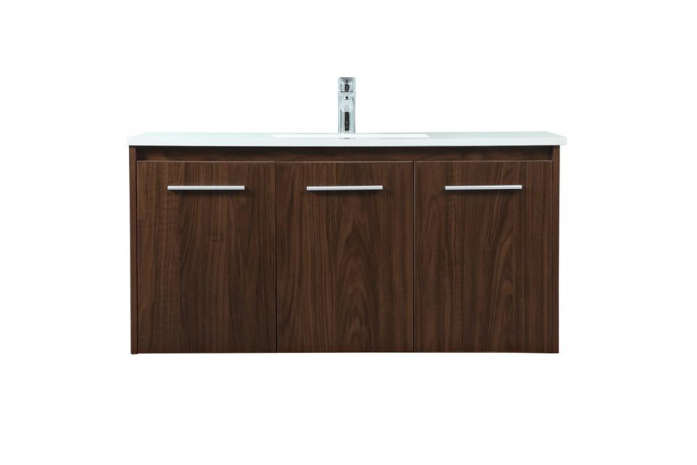 40 inch Single bathroom vanity in walnut