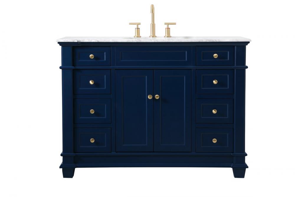 48 Inch Single Bathroom Vanity Set in Blue