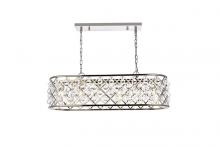 Elegant 1215G40PN/RC - Madison 6 light polished Nickel Chandelier Clear Royal Cut Crystal