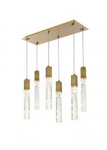 Elegant 2088D32SG - Aurora 32 inch Pendant in Satin Gold