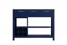 Elegant KD0248BL - 48 inch Kitchen Island in Blue