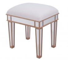 Elegant MF6-1107G - Dressing Stool 18 In.x14 In.x18 In. in Gold Paint