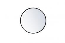 Elegant MR4818BK - Metal frame round mirror 18 inch in Black