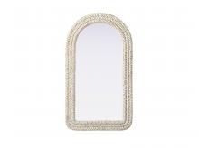 Elegant MR4G2442LN - Arch Cornhusk Mirror 24x42 in Linen White