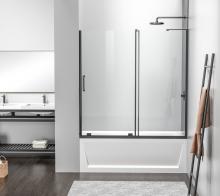 Elegant TD444-6060MBK - Frameless tub door 60 x 60 Matte Black