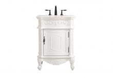 Elegant VF-1031AW - 24 Inch Single Bathroom Vanity in Antique White